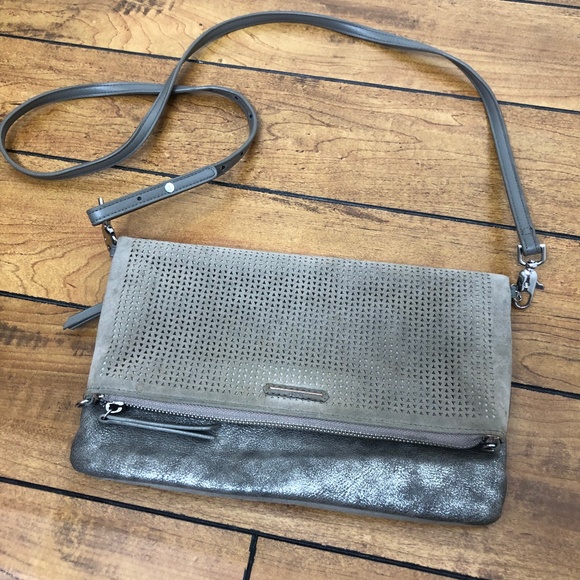 Stella and Dot crossbody grey/silver purse - Picture 1 of 3